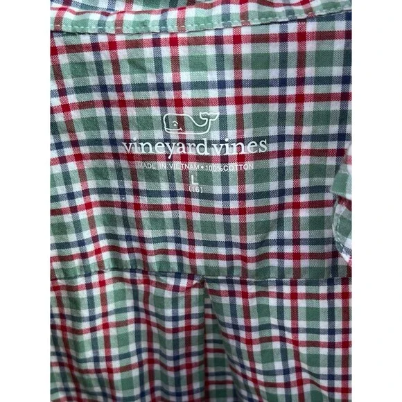 Lot of 3 Vineyard Vines Shirts Boys Large 16 Long Sleeve Whale Shirt Plaid - Picture 9 of 15